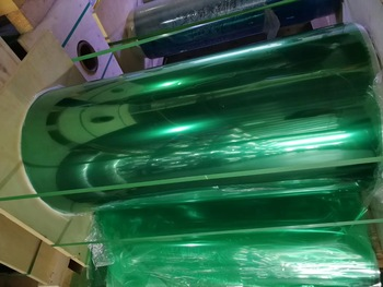 Aceitamos filme verde personalizado de cor de poliéster Bopet verde para animais de estimação