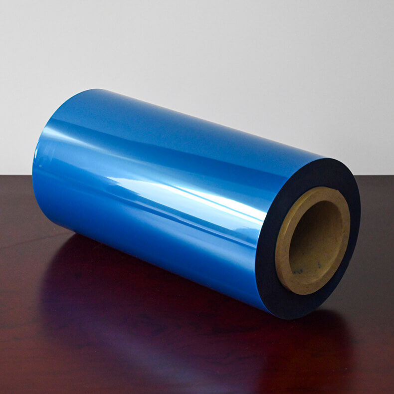 Filme Mylar de cor azul em rolo